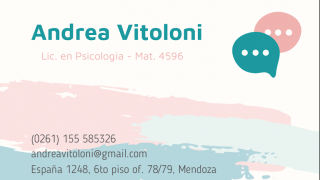 terapias para adultos en mendoza Andrea Vitoloni - Psicóloga en Mendoza