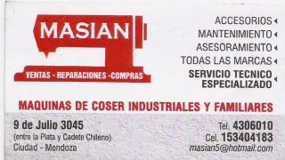 tiendas de maquinas de coser en mendoza MASIAN Máquinas de Coser